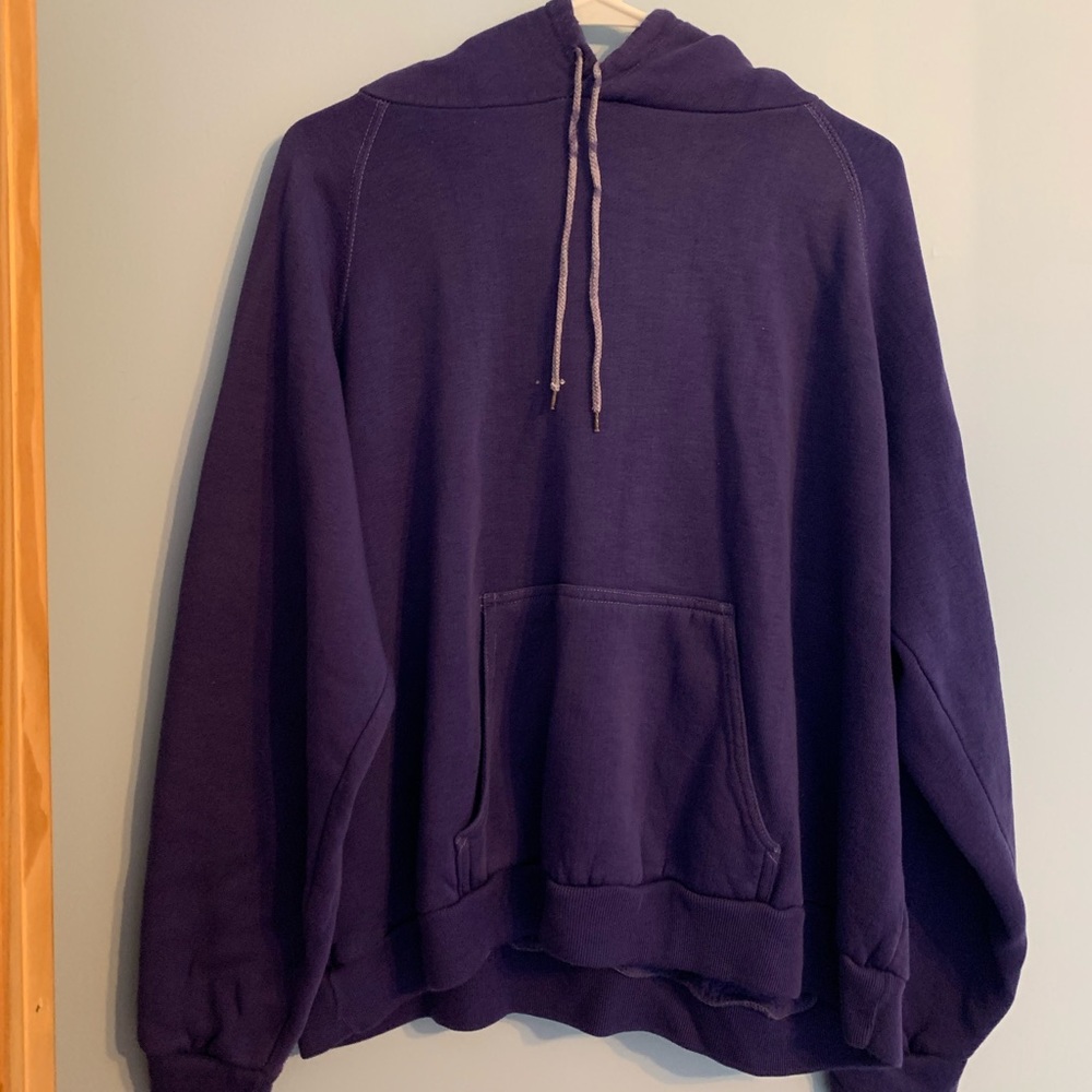 vintage oversized purple hooded sweatshirt